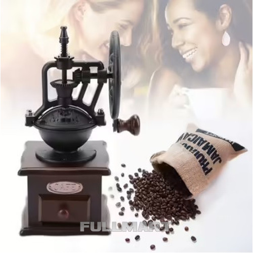 Кофемолка ручная деревянная Ретро Vintage Coffee винтажная антикварная для кофе, перца (Польша)